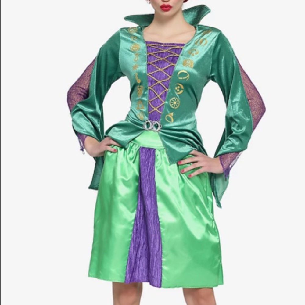 Disney Hocus Pocus Winifred Sanderson Costume Hot Topic Cosplay Witch